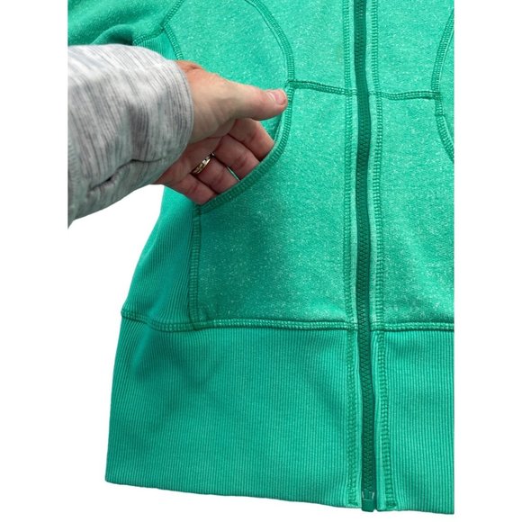 Zella Harmony Striated Full Zip Hoodie Sweatshirt Bright Green‎ Size Small - Picture 7 of 10
